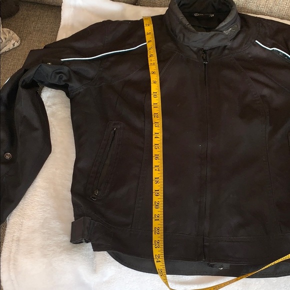 Gently Loved Men's Black Motorcycle Jacket..** Missing Washable Inner Liner** - Picture 14 of 16